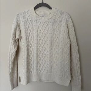J.Crew Cream Cable Knit Sweater